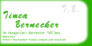 timea bernecker business card